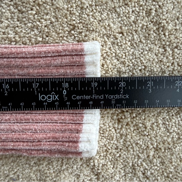 Christian Siriano Chenille Sweater Women M Pink Fair Isle Mock Neck Pullover - Picture 8 of 8